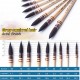 Professional Natural Squirrel Hair Brushes Thick Hair For Watercolor